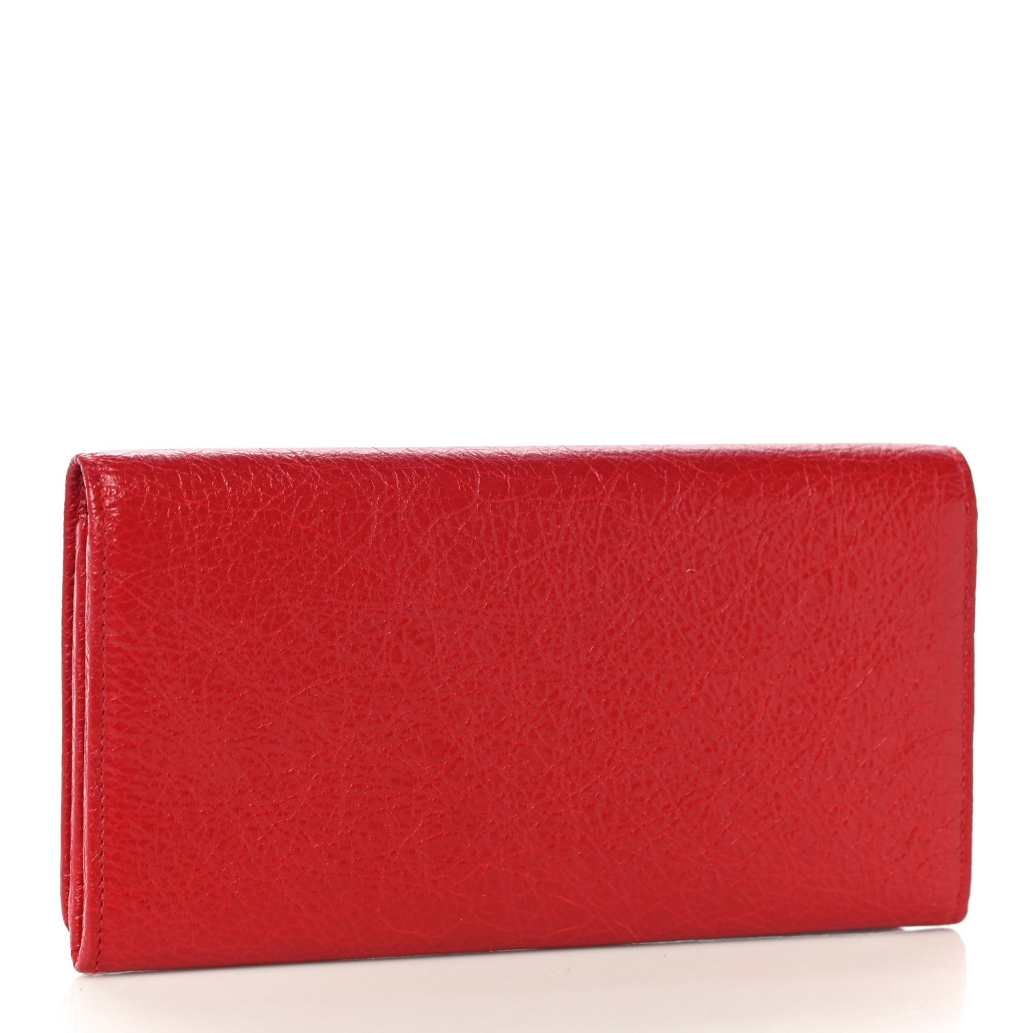 Balenciaga Agneau Classic Hardware Continental Zip Around Wallet Rouge Tango 3 of 10