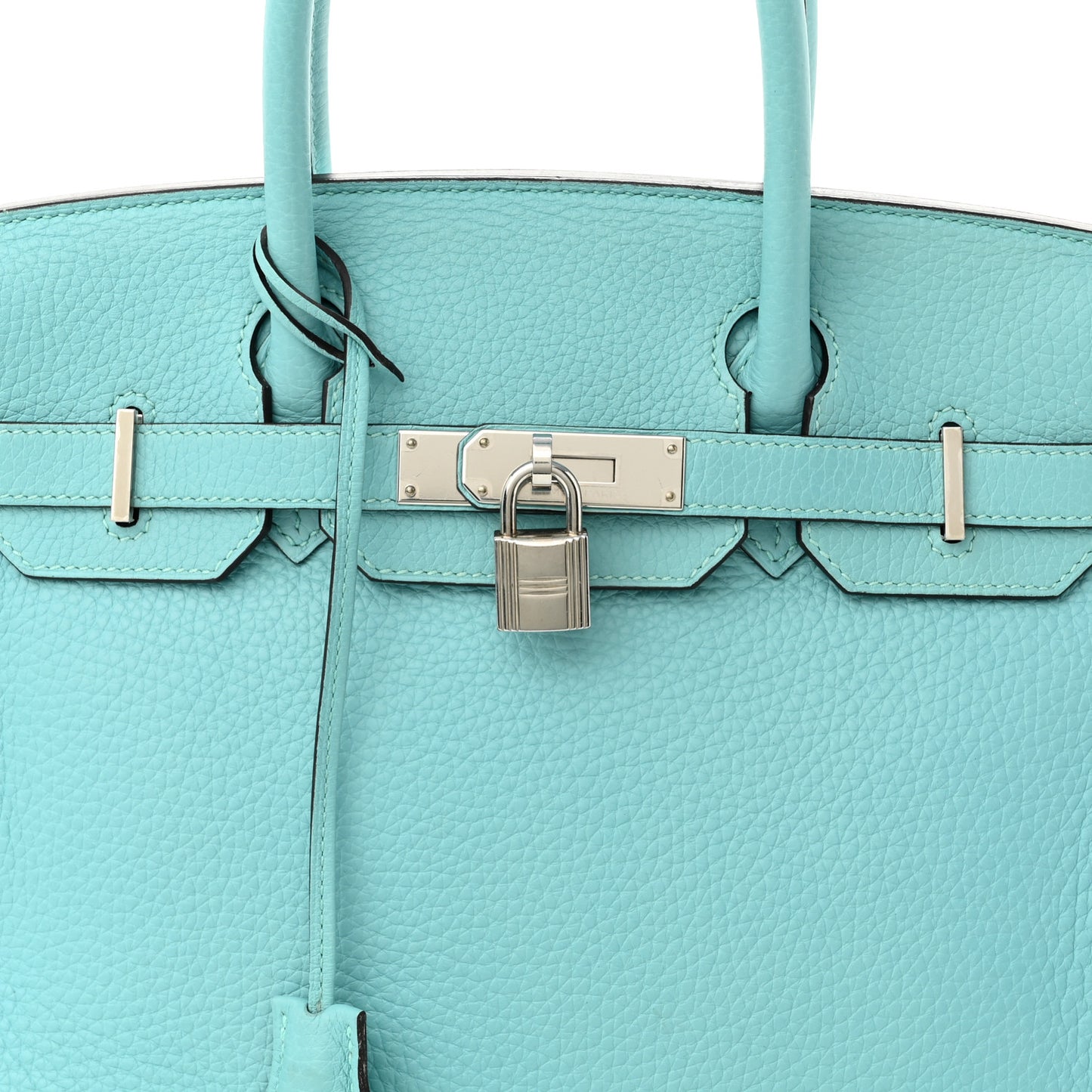 Taurillon Clemence Birkin 30 Bleu Atoll