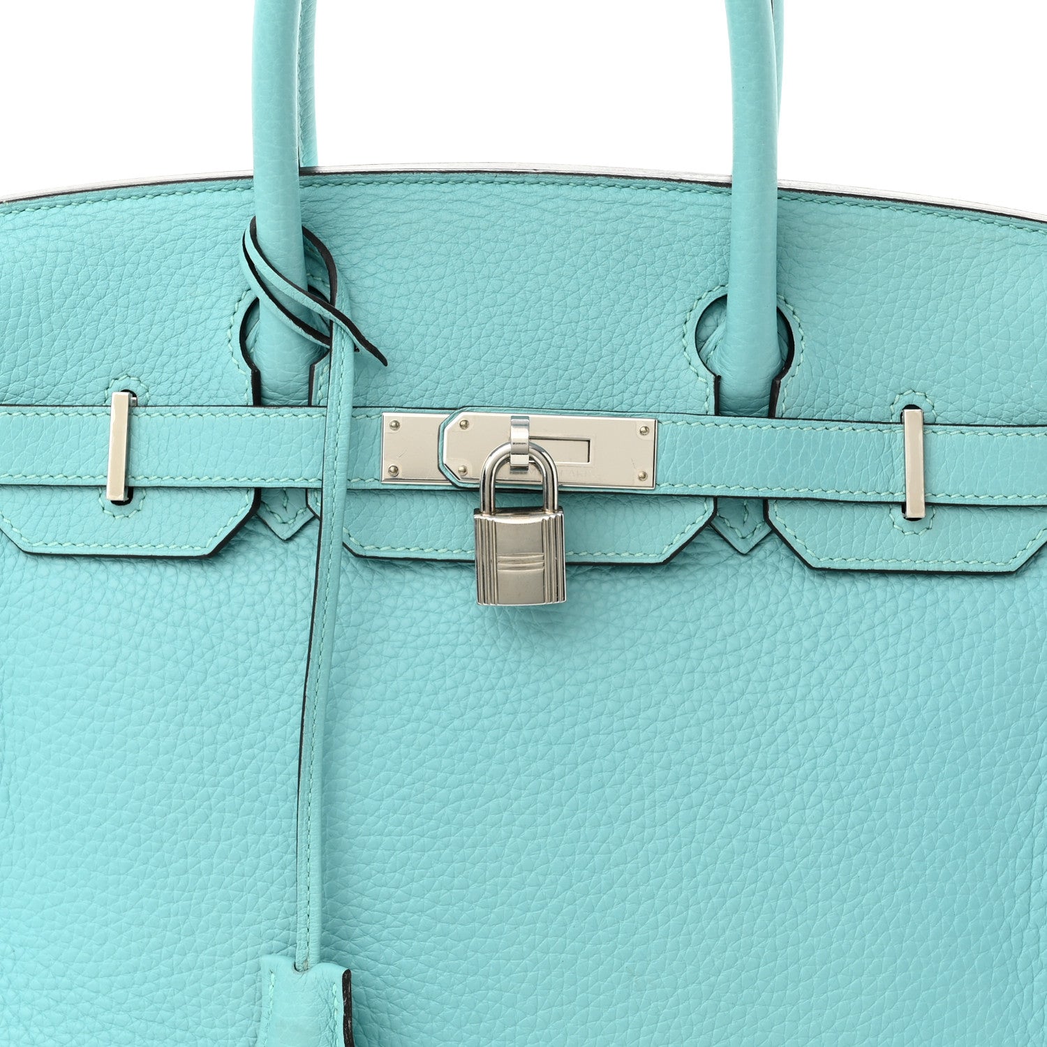 Hermes Taurillon Clemence Birkin 30 Bleu Atoll 8 of 12