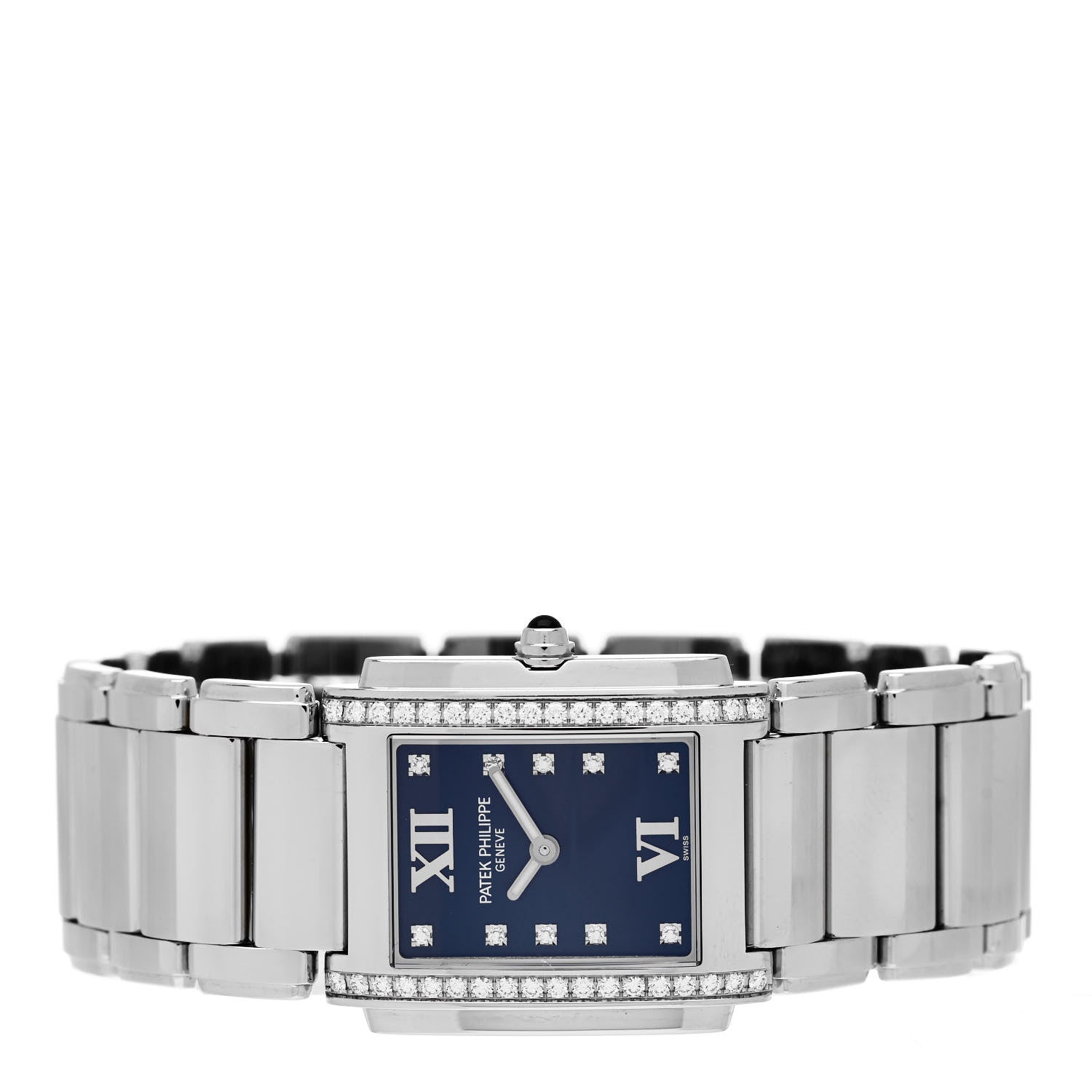 Patek Philippe Stainless Steel Diamond 25mm Twenty-4 Quartz Watch Blue 4910/10A-012 2 of 5