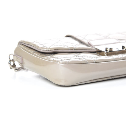 Christian Dior Patent Cannage New Lock Pouch Grey 5 of 9