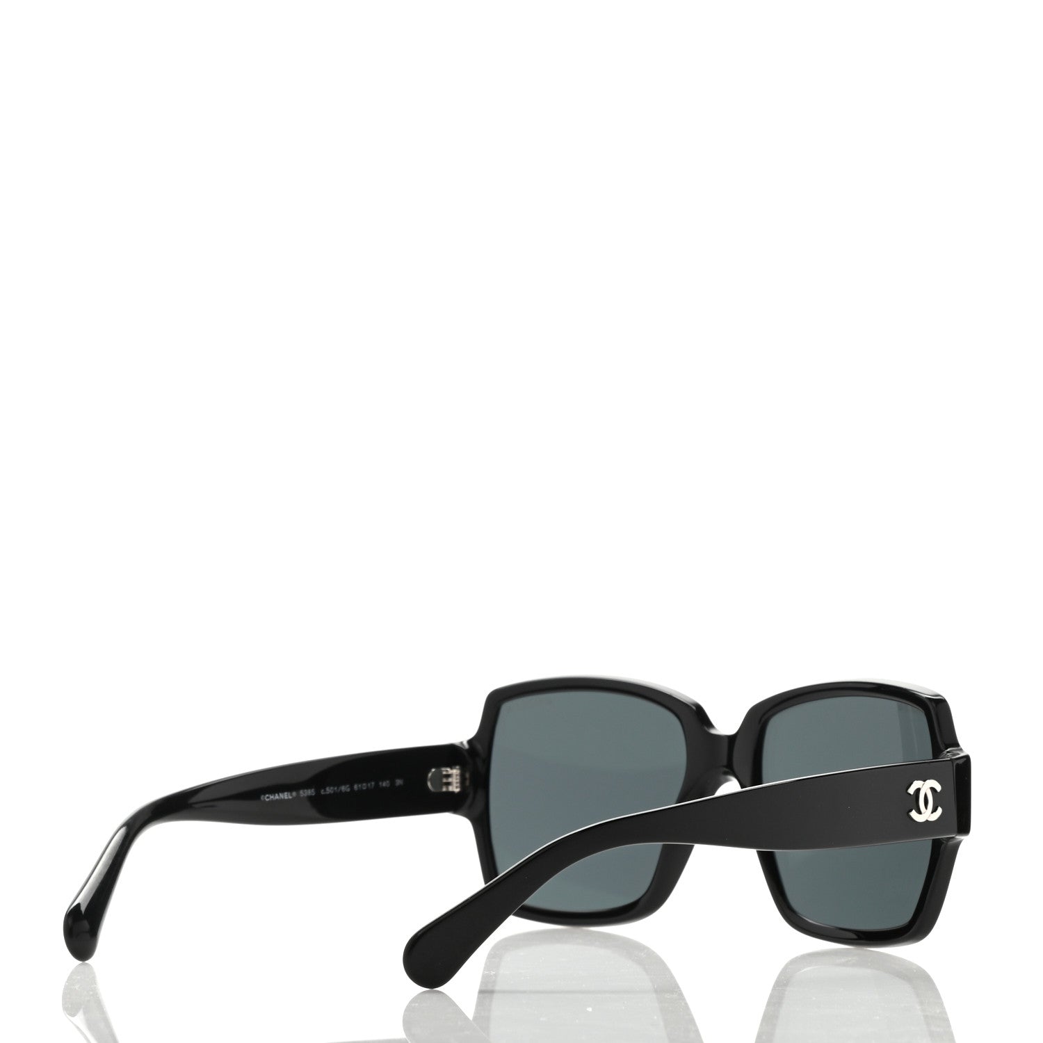 Chanel Acetate Square CC Sunglasses 5385 Black 4 of 8