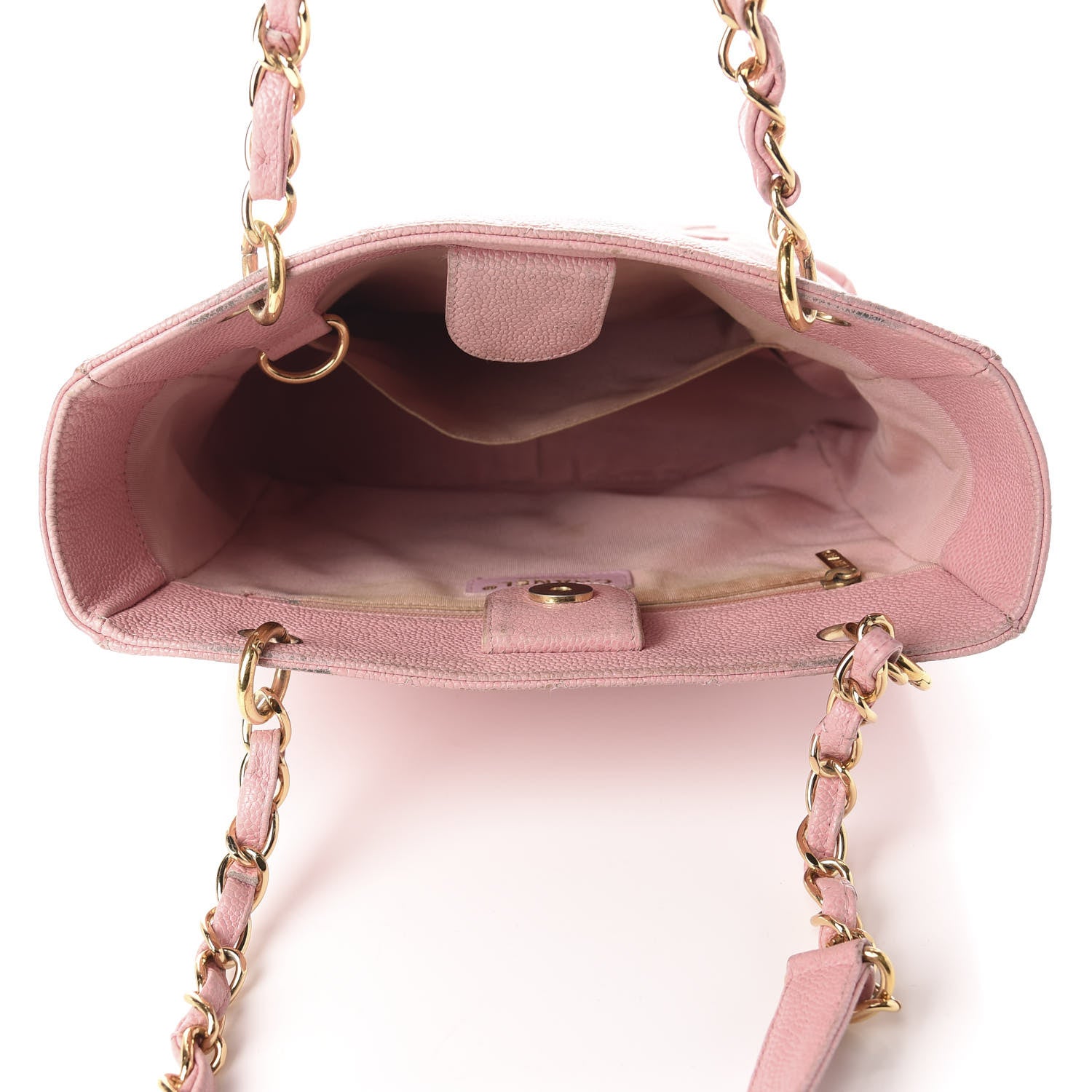 Chanel Caviar Quilted Petit Shopping Tote PST Pink 5 of 16
