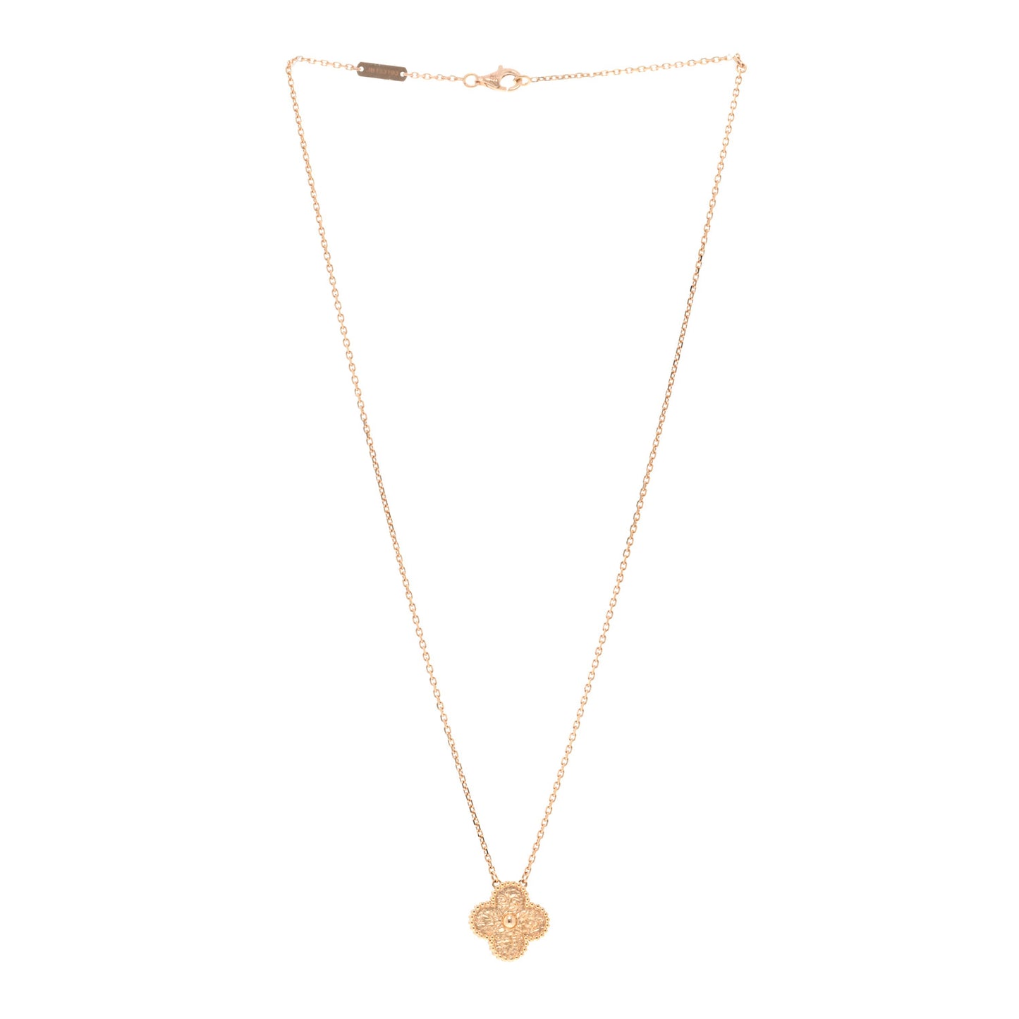18K Rose Gold Vintage Alhambra Pendant Necklace