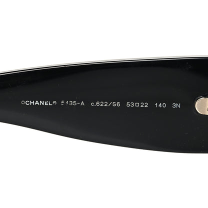 Chanel Acetate Rectangle Sunglasses 5435 Black 5 of 7