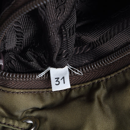 Prada Nylon Vela Mini Cinch Backpack Green 10 of 17