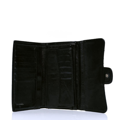 Chanel Glazed Calfskin Quilted Reissue Long Flap Wallet Black 4 of 5