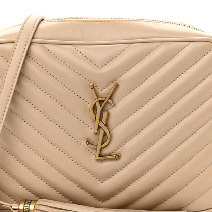 Saint Laurent Calfskin Matelasse Monogram Lou Camera Bag Dark Beige 8 of 10