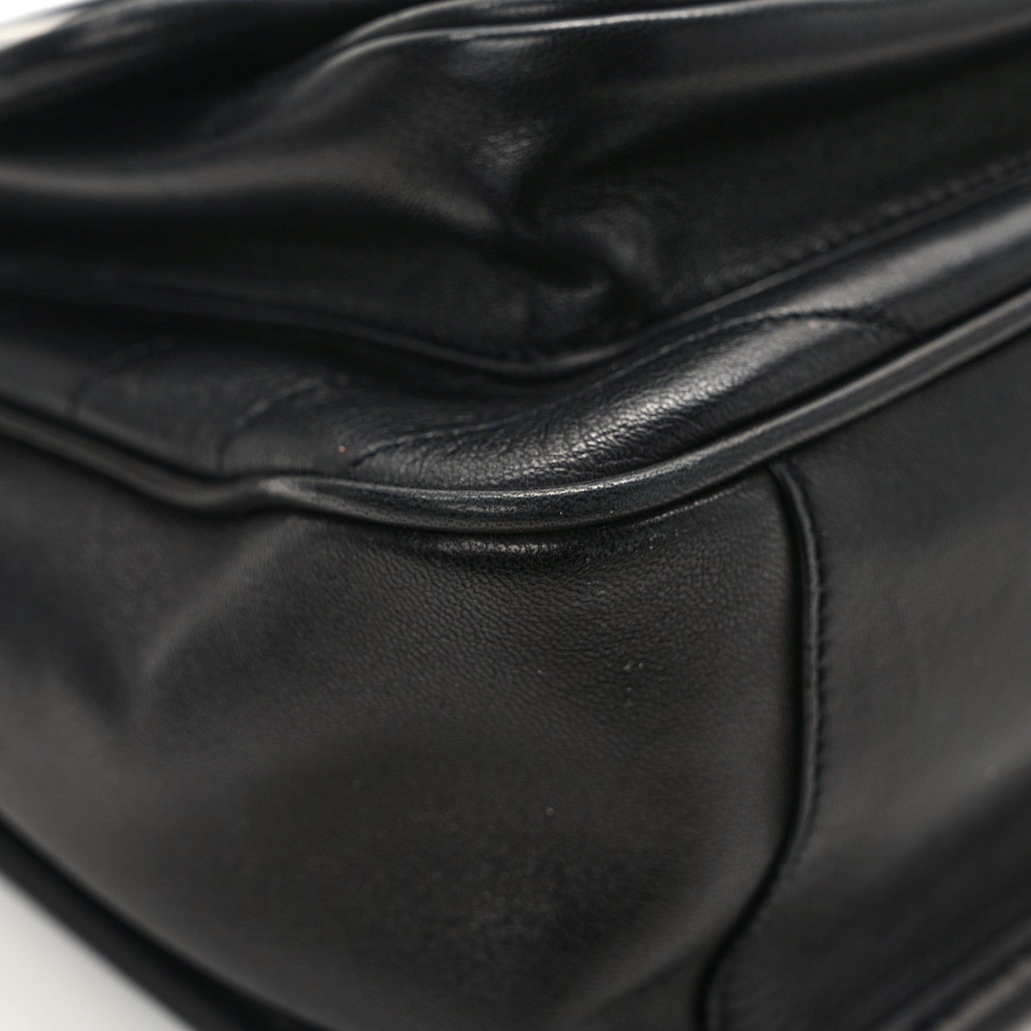 Lambskin Matelasse Monogram Medium Niki Chain Satchel Black