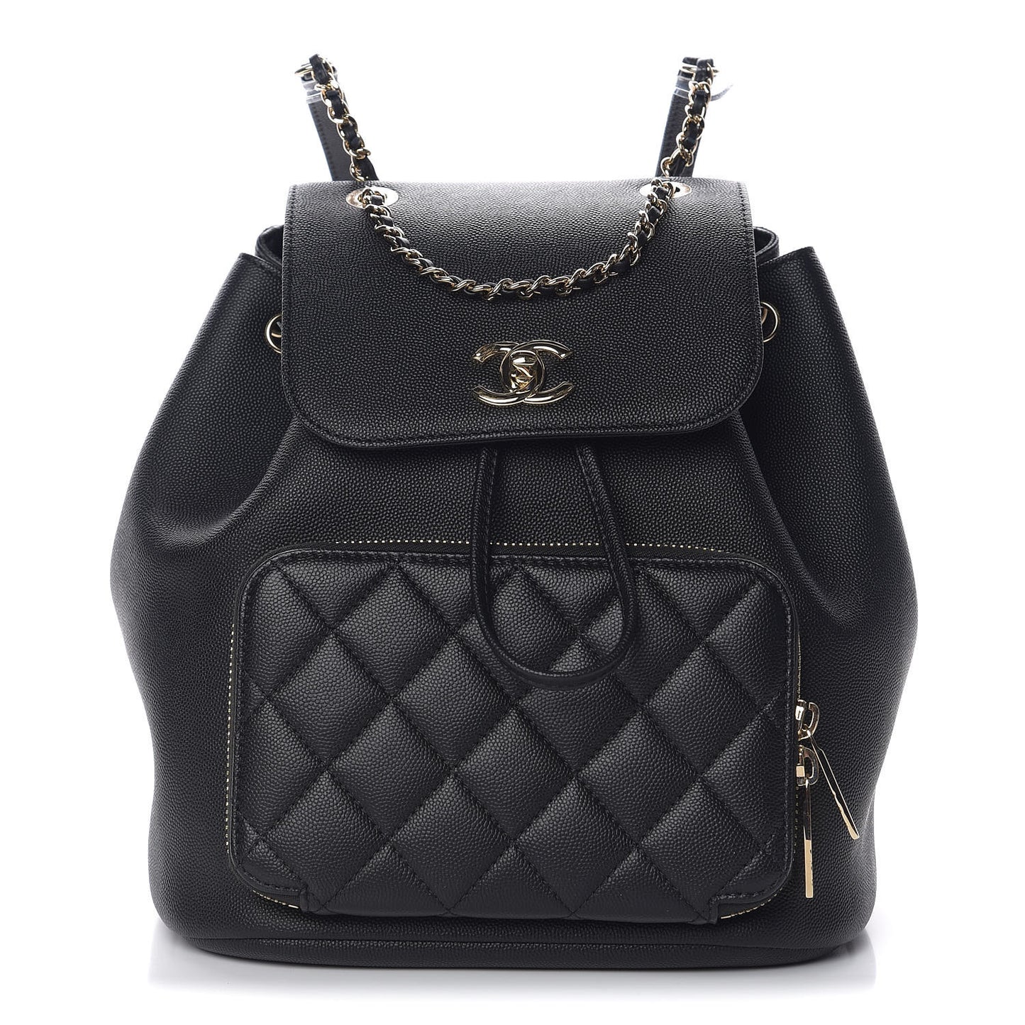 Caviar Quilted Business Affinity Backpack Black
