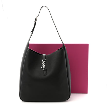 Saint Laurent Smooth Calfskin Large Le 5 A 7 Soft Hobo Black 20 of 21