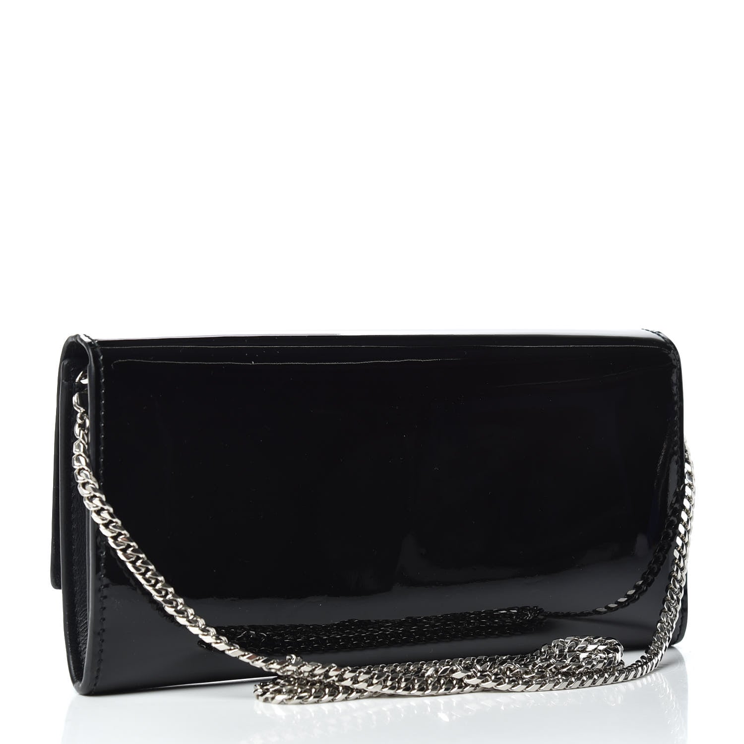 Alexander McQueen Patent Skull Wallet on Chain Black 3 of 7