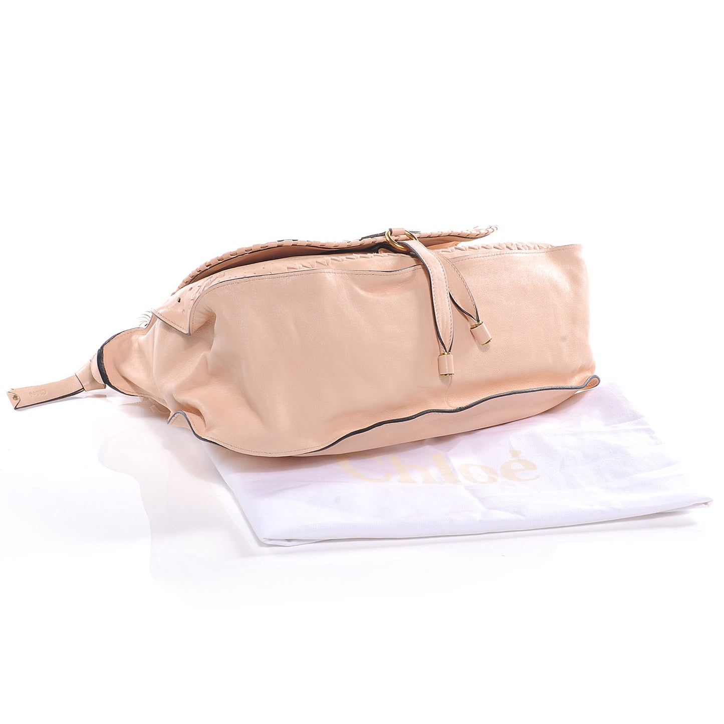Lambskin Embroidered Large Marcie Satchel Pink