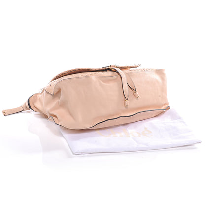 Chloe Lambskin Embroidered Large Marcie Satchel Pink 4 of 6
