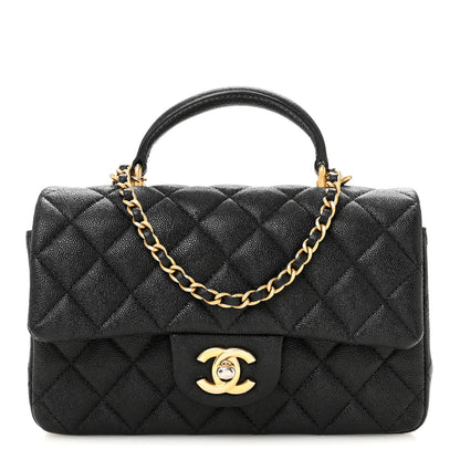Chanel Caviar Quilted Mini Top Handle Rectangular Flap Black 1 of 14