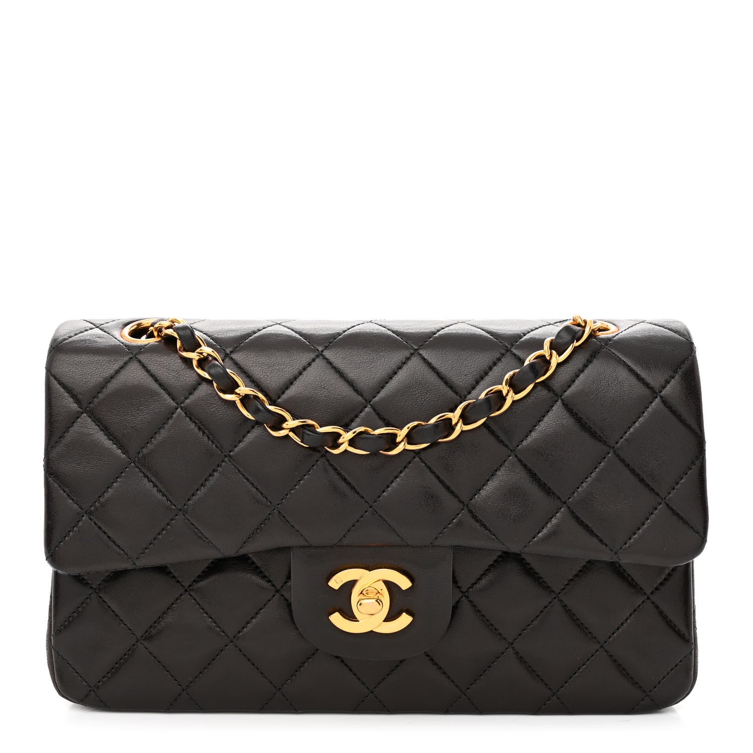 Chanel Lambskin Quilted Small Double Flap Black 1 of 15