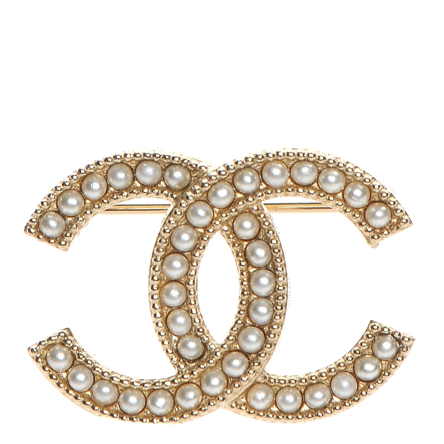 Chanel Pearl CC Mini Brooch Gold 1 of 5