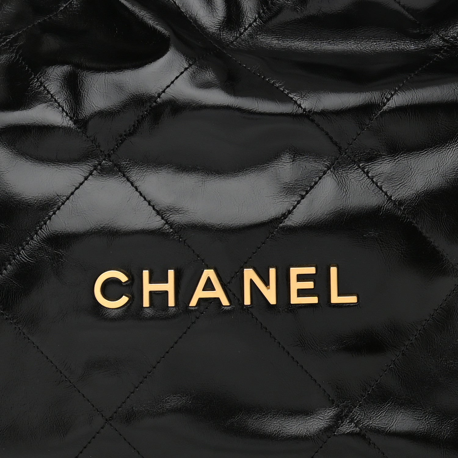 Chanel Shiny Calfskin Quilted Small Chanel 22 Black 9 of 12