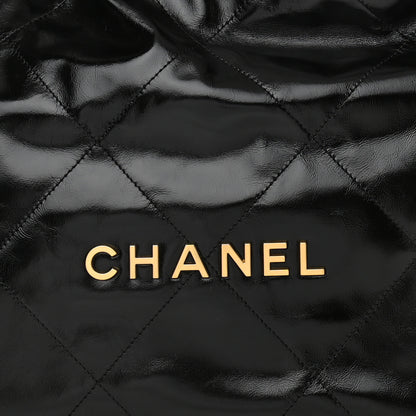 Chanel Shiny Calfskin Quilted Small Chanel 22 Black 9 of 12