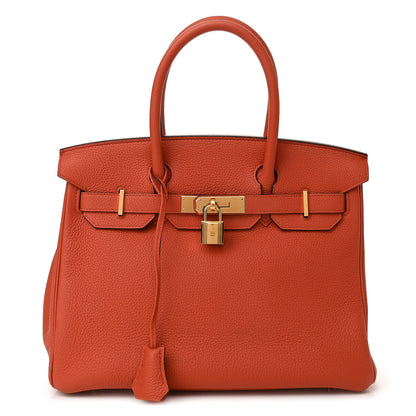 Hermes Togo Birkin 30 Orange 1 of 11