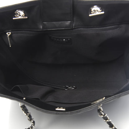 Chanel Calfskin Quilted Large CC Shopping Tote Black 5 of 10