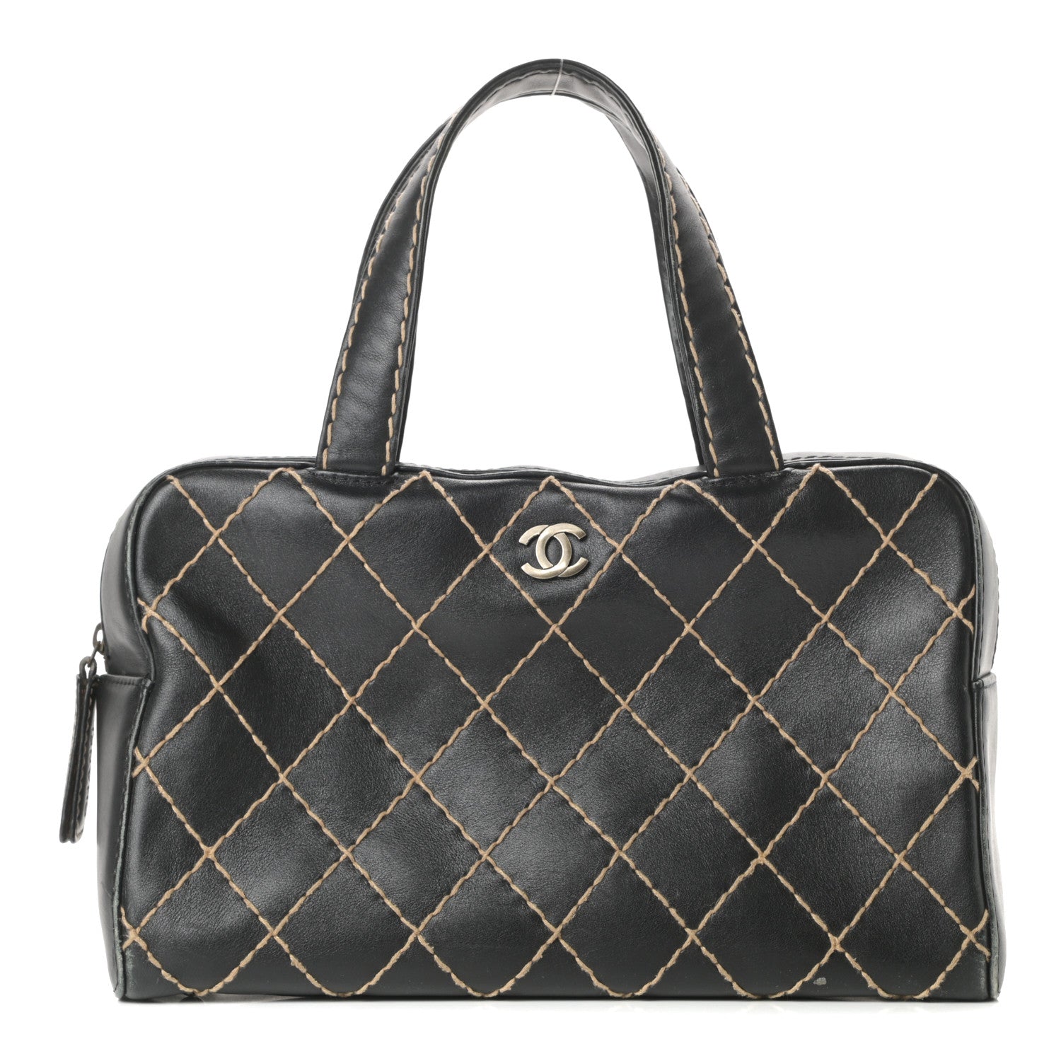 Chanel Calfskin Contrast Stitch Surpique Bowler Black 1 of 18