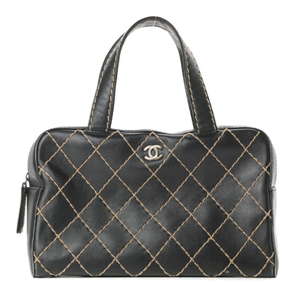 Chanel Calfskin Contrast Stitch Surpique Bowler Black 1 of 18