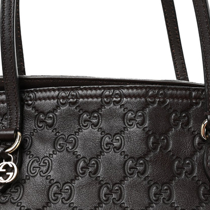 Gucci Guccissima Medium Bree Zippered Tote Chocolate 8 of 10