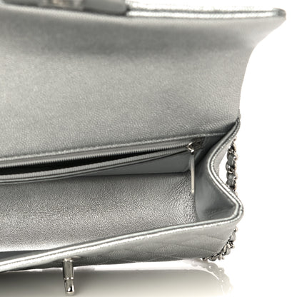 Chanel Metallic Caviar Quilted Mini Top Handle Rectangular Flap Silver 4 of 10
