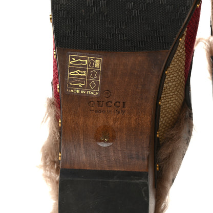 Gucci Canvas 100 Centennial Music Horsebit Amstel Slingback Clogs 36 Multicolor 6 of 8