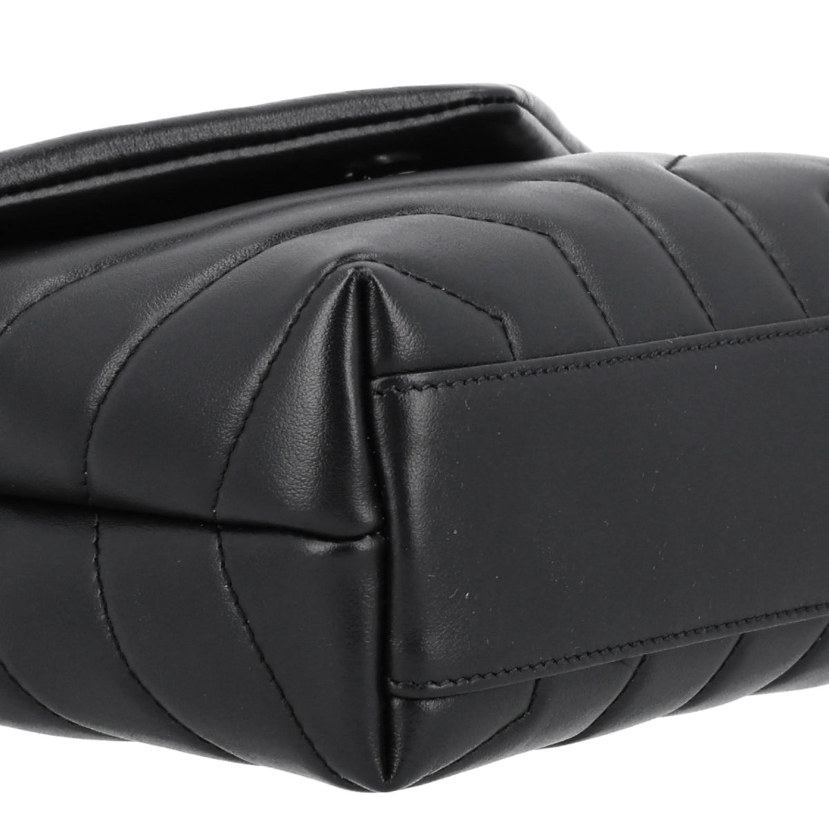 Saint Laurent Calfskin Y Quilted Monogram Toy Loulou Crossbody Bag Black 10 of 11