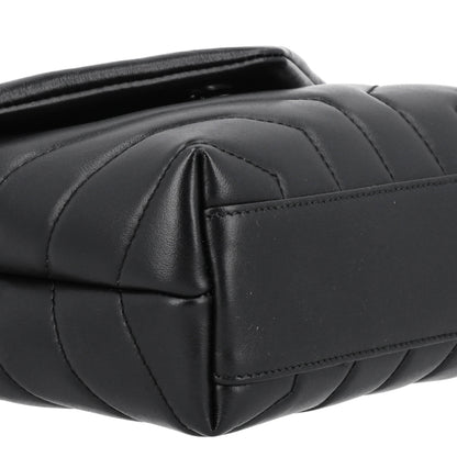 Saint Laurent Calfskin Y Quilted Monogram Toy Loulou Crossbody Bag Black 10 of 11