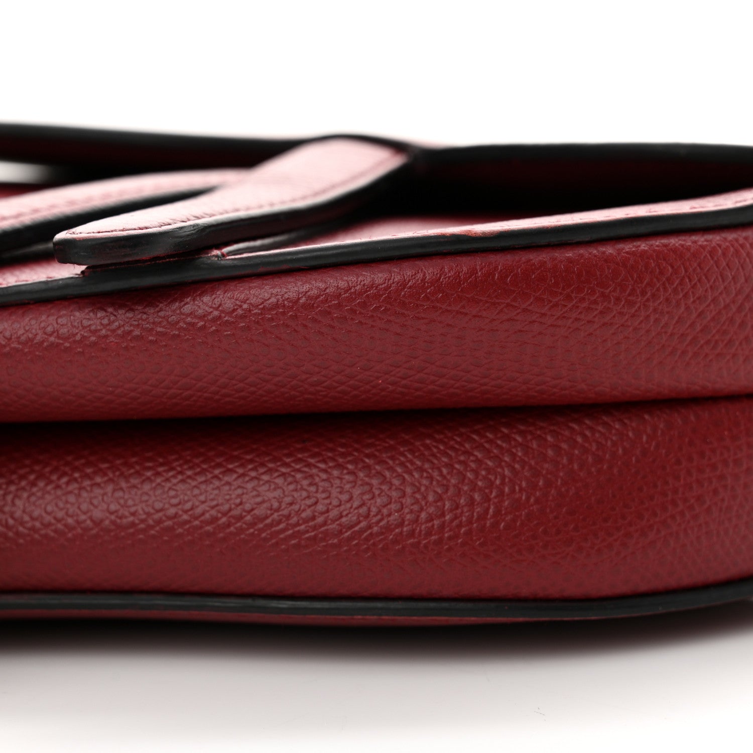 Christian Dior Grained Calfskin Mini Saddle Bag Red 10 of 14