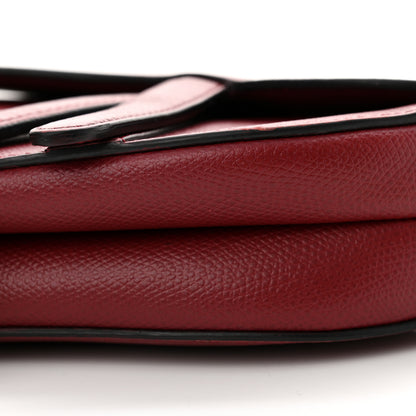 Christian Dior Grained Calfskin Mini Saddle Bag Red 10 of 14