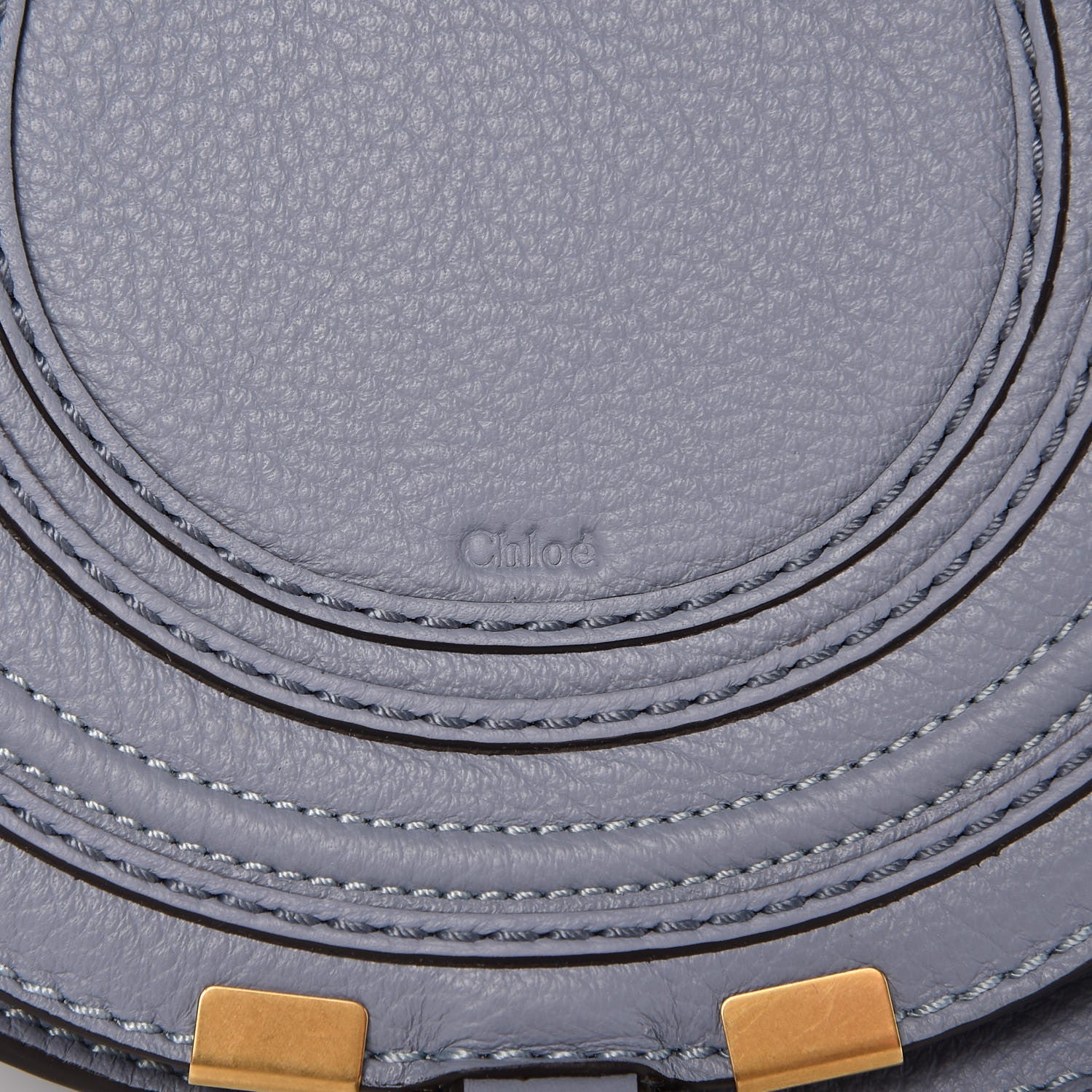 Chloe Calfskin Mini Marcie Round Crossbody Bag Washed Blue 6 of 8