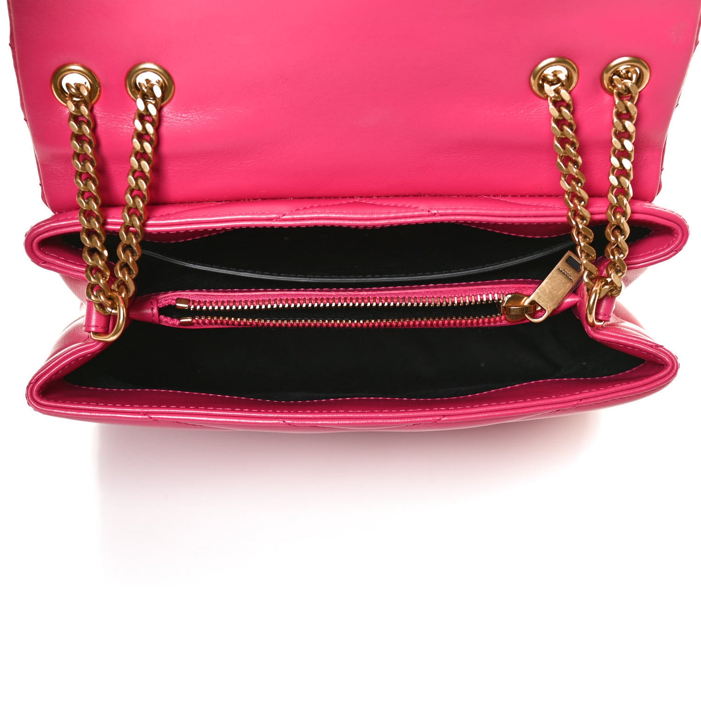 Calfskin Y Quilted Monogram Small Loulou Chain Satchel Fresh Fuchsia