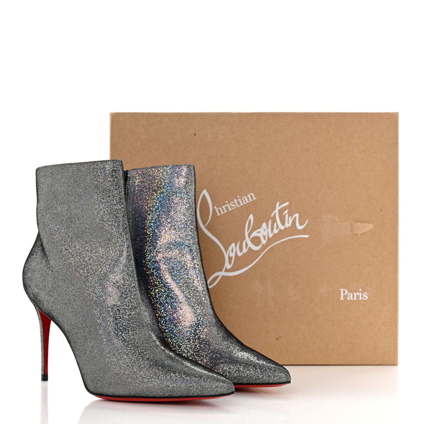 Glitter So Kate Booty 85 Disco Queen Ankle Boots 41 Silver Multicolor