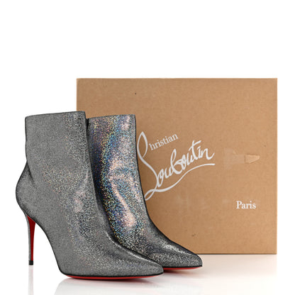 Christian Louboutin Glitter So Kate Booty 85 Disco Queen Ankle Boots 41 Silver Multicolor 8 of 8