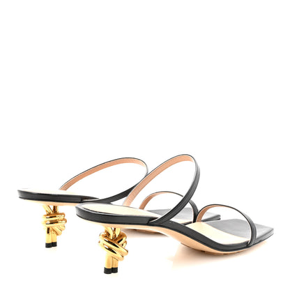 Bottega Veneta Lambskin Knot Mules Sandals 40 Black 5 of 8