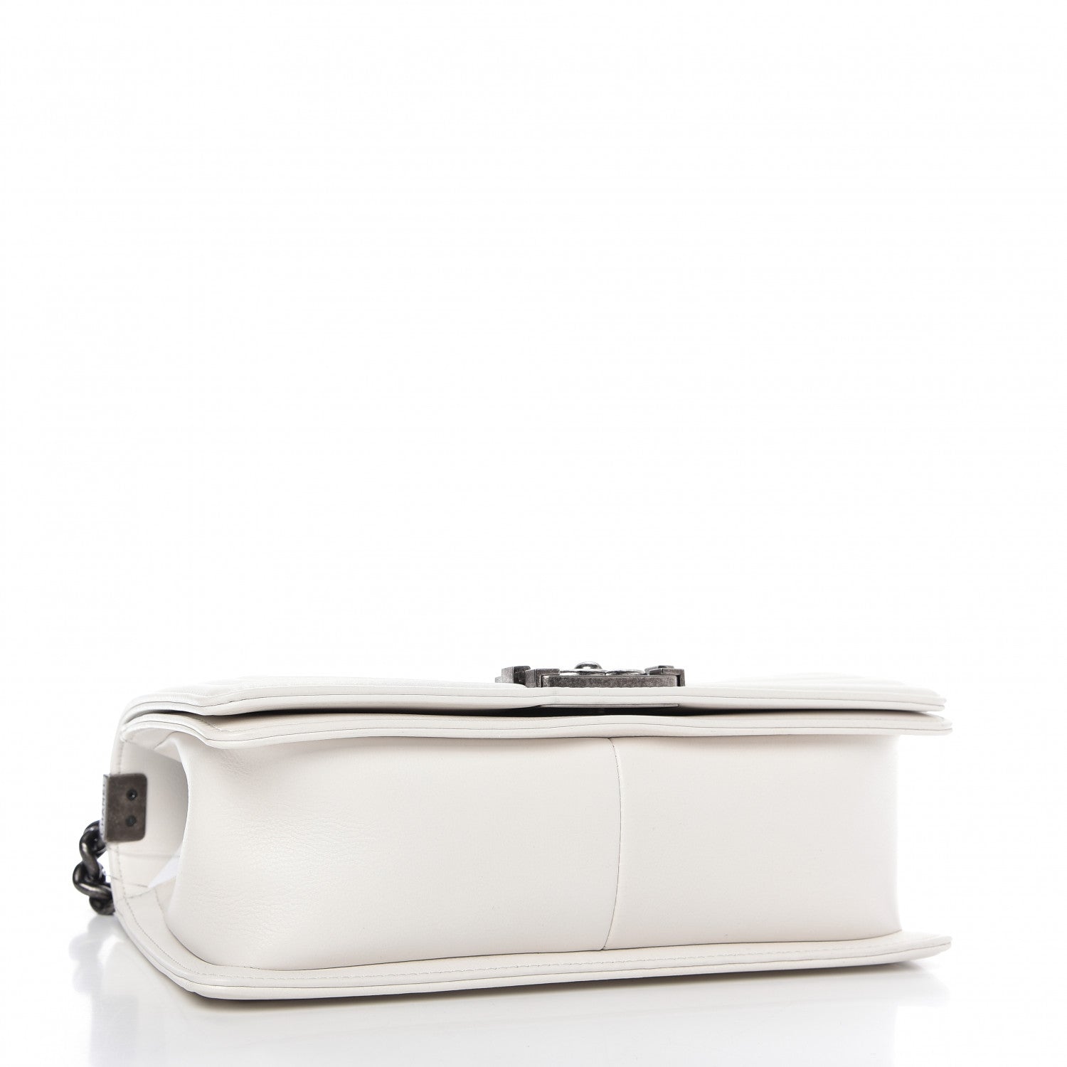 Chanel Calfskin Double Stitch Medium Boy Flap White 4 of 10