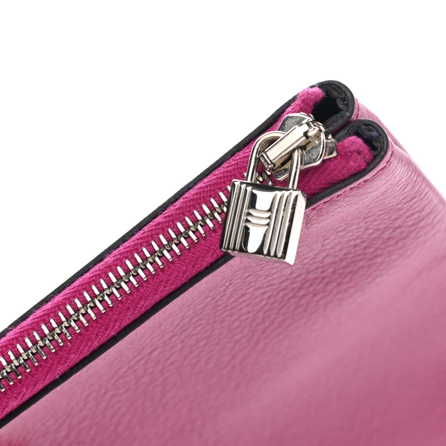 Hermes Evercolor Atout Pouch Rose Pourpre Bleu Saphir 10 of 10