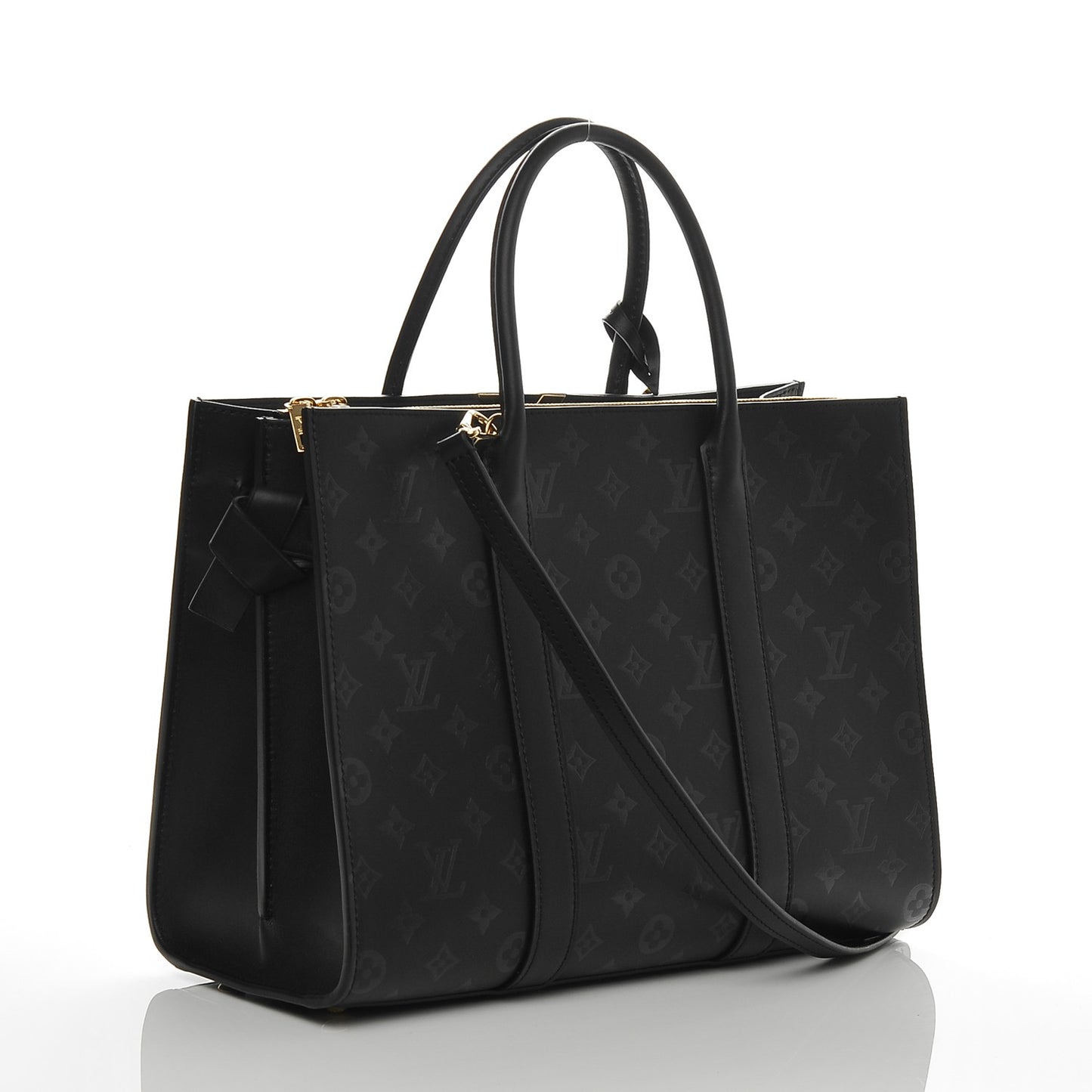 Monogram Cuir Plume Very Tote GM Black