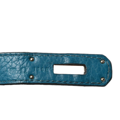 Hermes Taurillon Clemence Birkin 30 Bleu Izmir 7 of 18