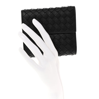 Bottega Veneta Nappa Intrecciato Trifold Wallet Black 2 of 10