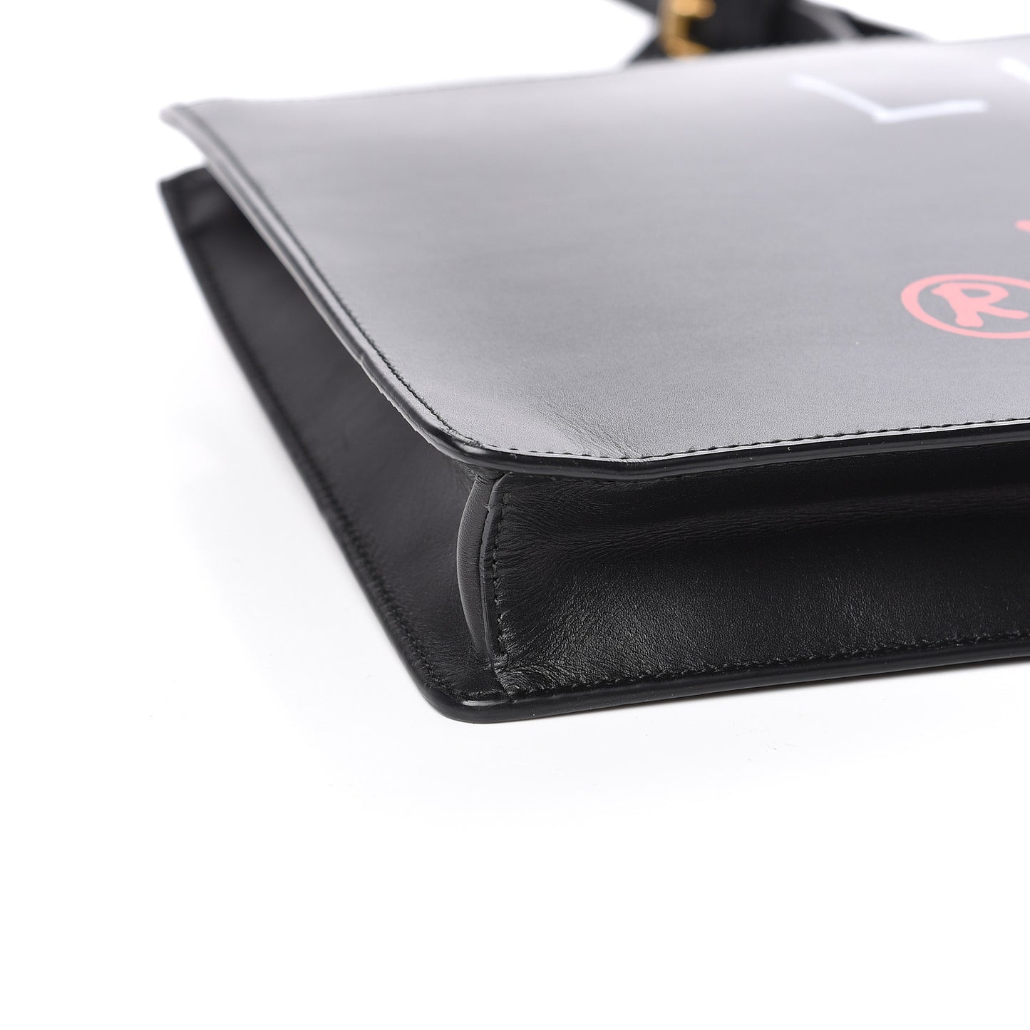 Calfskin is Life Print Messenger Bag Black