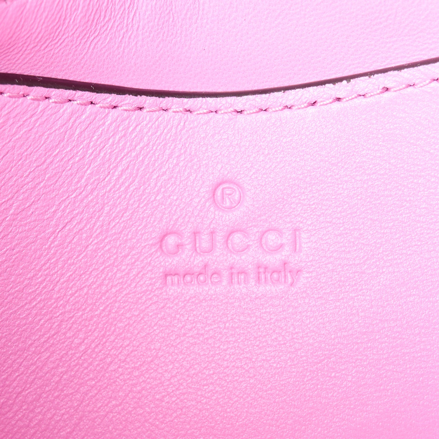 Gucci Lambskin Embossed Small GG Milano Top Handle Shoulder Bag Pink 6 of 11