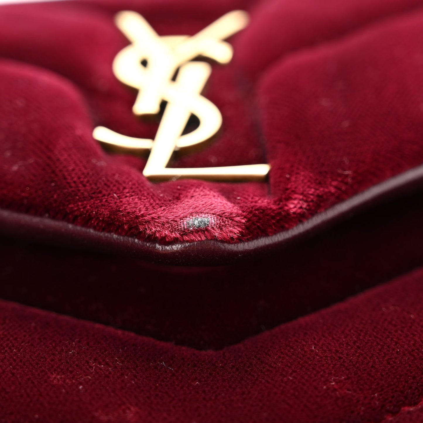 Velvet Y Quilted Monogram Toy Loulou Crossbody Bag French Burgundy