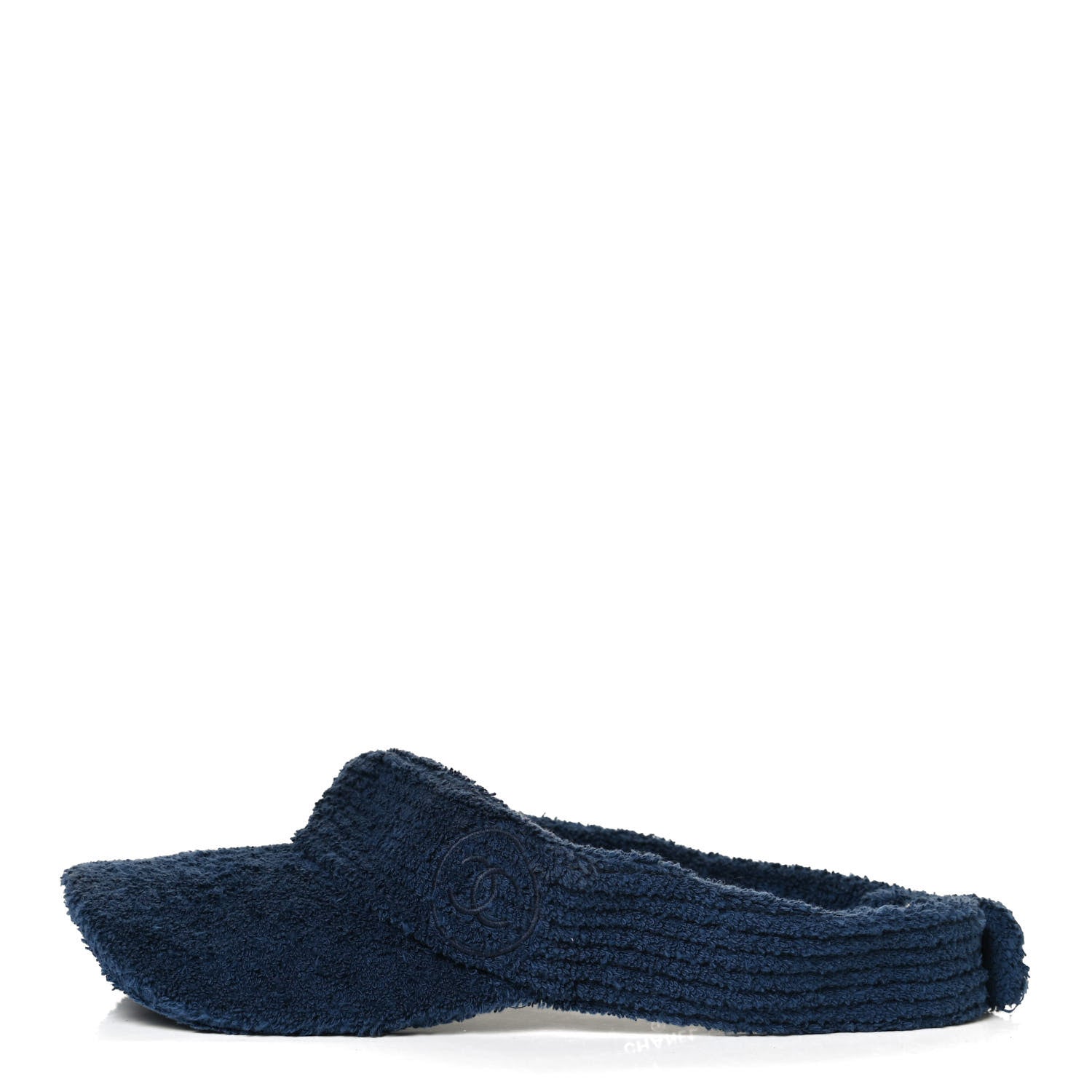 Chanel Cotton Terrycloth CC Visor Blue 3 of 7