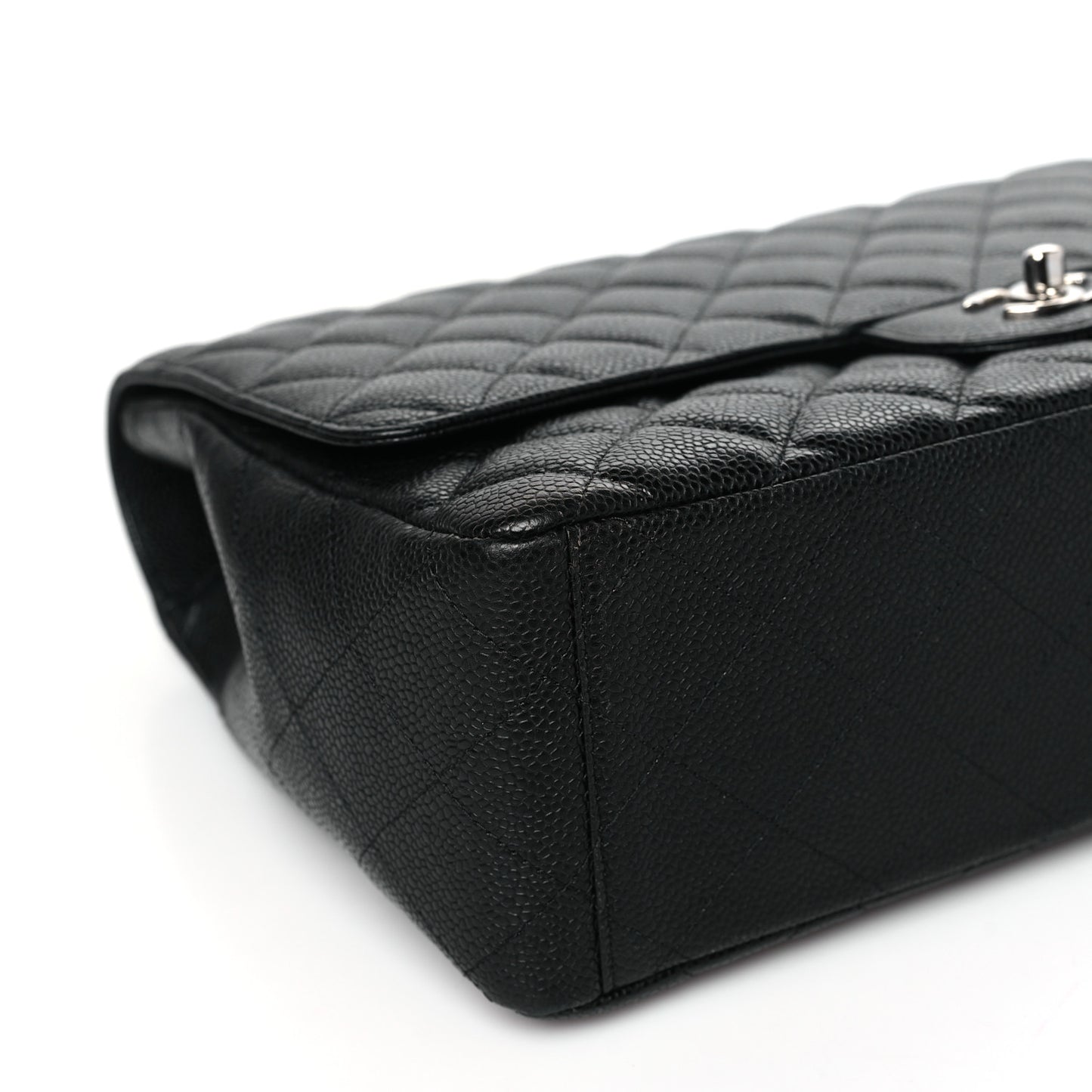 Caviar Quilted Maxi Single Flap Black
