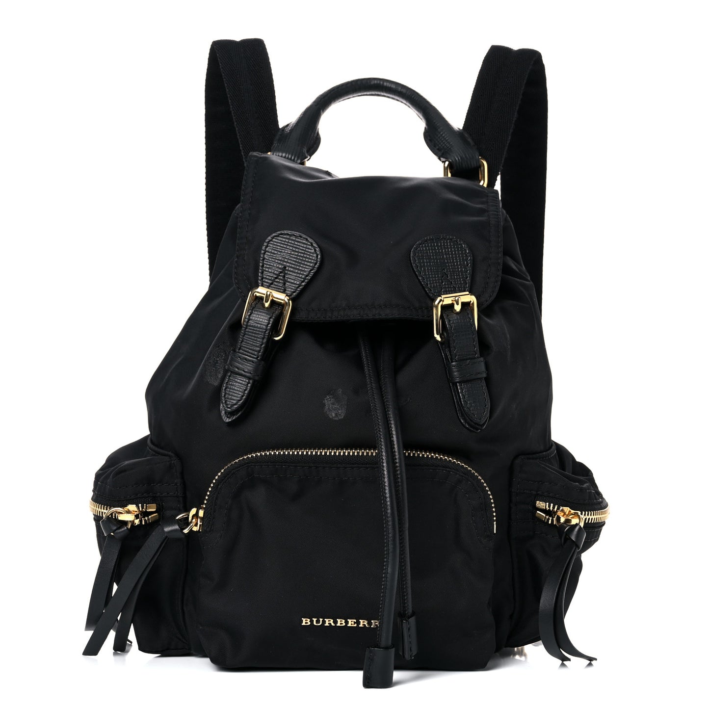 Nylon Small Crossbody Rucksack Backpack Black